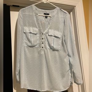 women’s sheer blouse, convertible sleeve, Gap size S